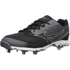 imageMizuno Mens 9Spike Dominant IC Low Metal Baseball Cleat Athletic ShoeCharcoalBlack