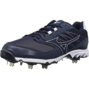 imageMizuno Mens 9Spike Dominant IC Low Metal Baseball Cleat Athletic ShoeNavyWhite