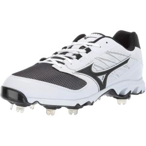 imageMizuno Mens 9Spike Dominant IC Low Metal Baseball Cleat Athletic ShoeWhiteBlack