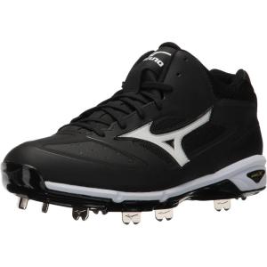 imageMizuno Mens Dominant Ic Mid Baseball ShoeBlackWhite