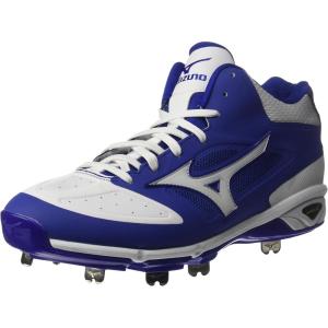 imageMizuno Mens Dominant Ic Mid Baseball ShoeRoyal White