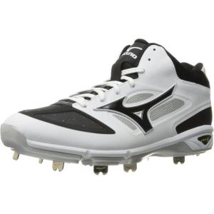 imageMizuno Mens Dominant Ic Mid Baseball ShoeWhiteBlack