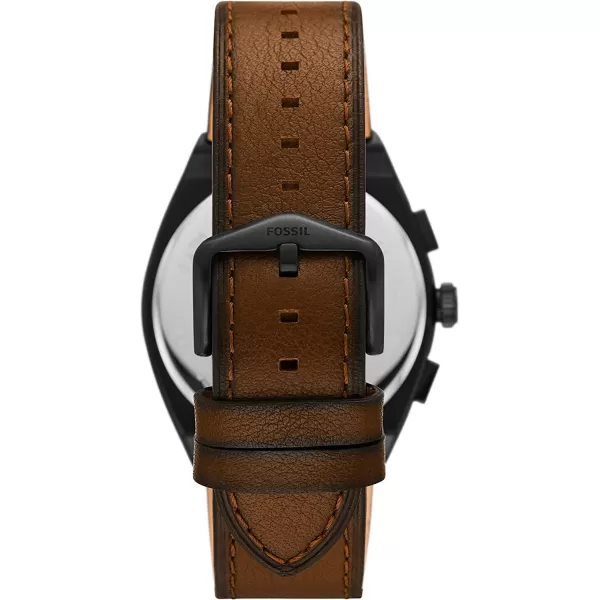 imageFossil Everett Mens Watch with Stainless Steel or Leather BandBlack Brown