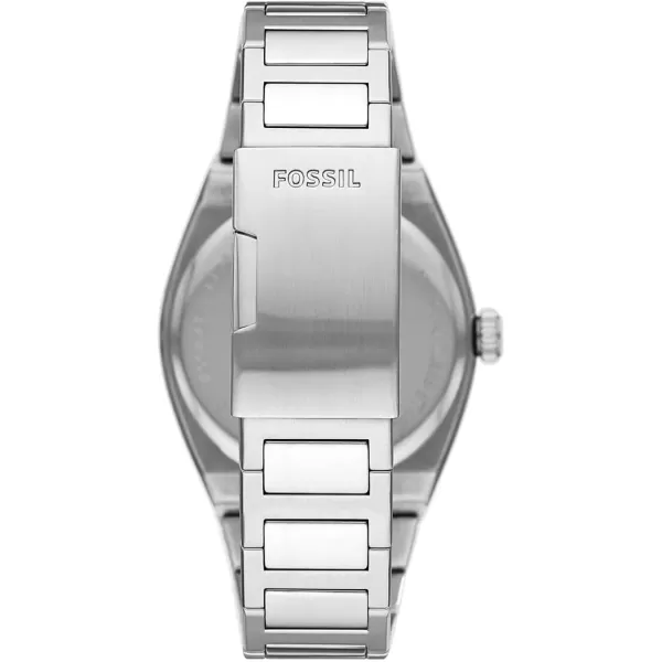 imageFossil Everett Mens Watch with Stainless Steel or Leather BandSilverRed