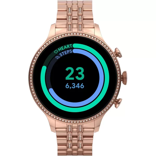 imageFossil Gen 6 42mm Touchscreen Smartwatch with Alexa BuiltIn Heart Rate Blood Oxygen Activity Tracking GPS Speaker Smartphone NotificationsRose Gold