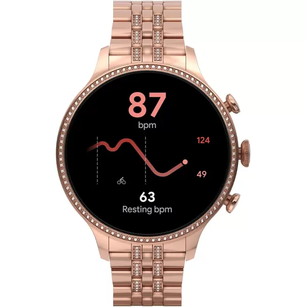 imageFossil Gen 6 42mm Touchscreen Smartwatch with Alexa BuiltIn Heart Rate Blood Oxygen Activity Tracking GPS Speaker Smartphone NotificationsRose Gold