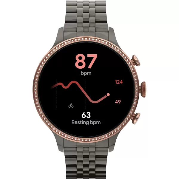 imageFossil Gen 6 42mm Touchscreen Smartwatch with Alexa BuiltIn Heart Rate Blood Oxygen Activity Tracking GPS Speaker Smartphone NotificationsRose GoldGunmetal