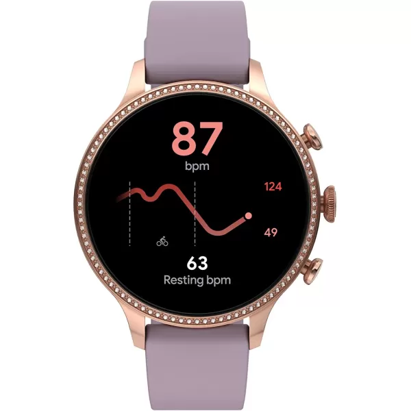 imageFossil Gen 6 42mm Touchscreen Smartwatch with Alexa BuiltIn Heart Rate Blood Oxygen Activity Tracking GPS Speaker Smartphone NotificationsRose GoldPurple