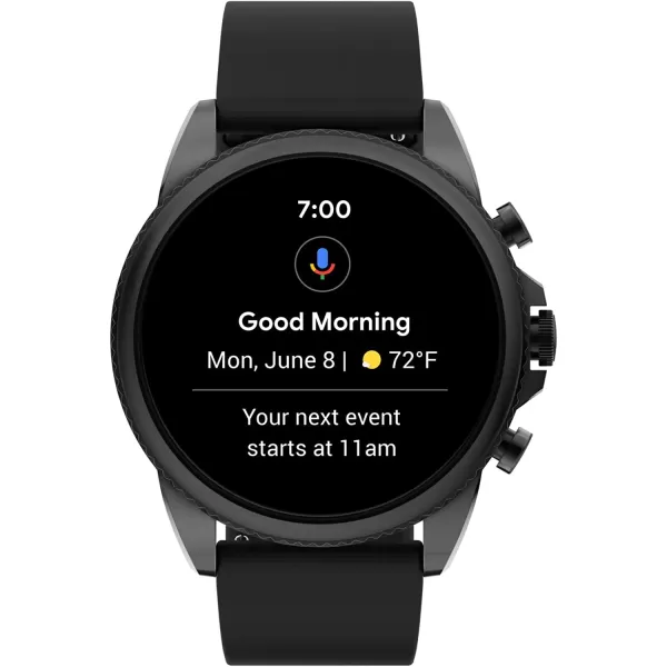 imageFossil Gen 6 44mm Touchscreen Smartwatch with Alexa BuiltIn Heart Rate Blood Oxygen Activity Tracking GPS Speaker Smartphone NotificationsBlack