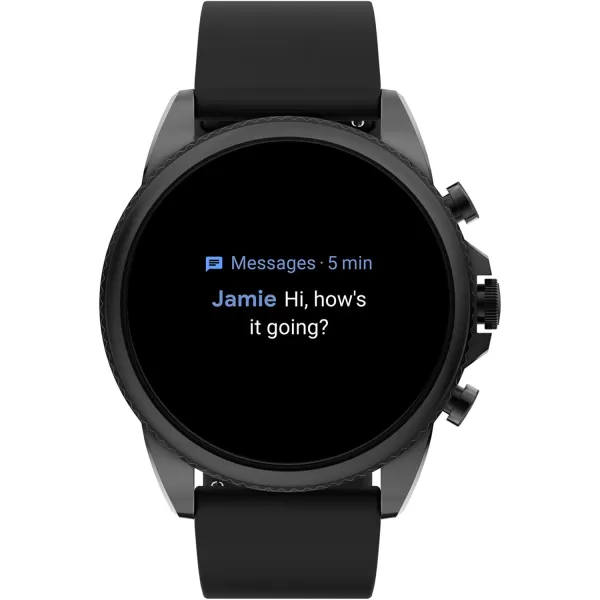 imageFossil Gen 6 44mm Touchscreen Smartwatch with Alexa BuiltIn Heart Rate Blood Oxygen Activity Tracking GPS Speaker Smartphone NotificationsBlack