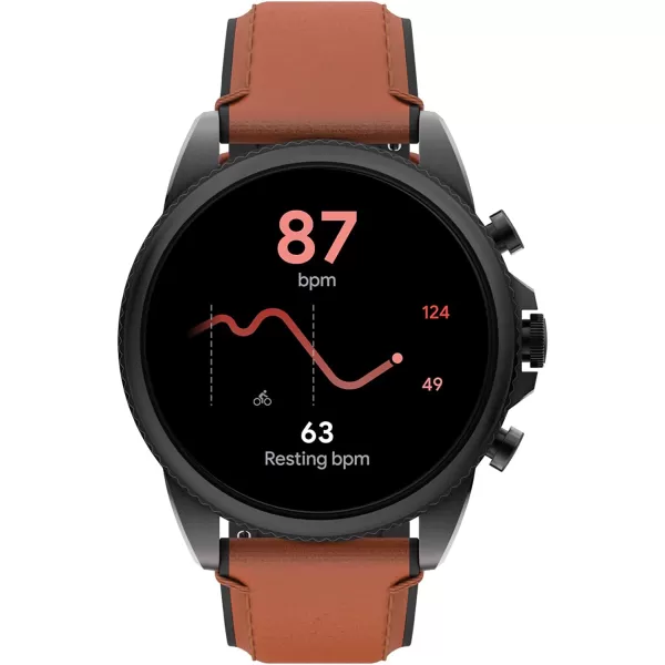 imageFossil Gen 6 44mm Touchscreen Smartwatch with Alexa BuiltIn Heart Rate Blood Oxygen Activity Tracking GPS Speaker Smartphone NotificationsBlackBrown