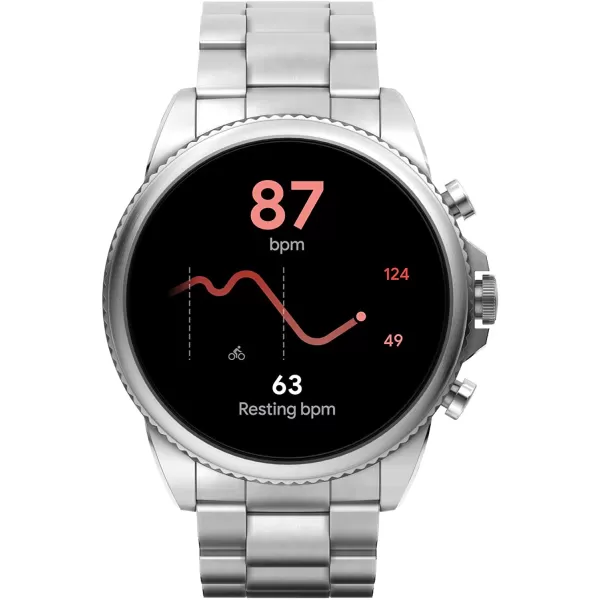 imageFossil Gen 6 44mm Touchscreen Smartwatch with Alexa BuiltIn Heart Rate Blood Oxygen Activity Tracking GPS Speaker Smartphone NotificationsSilver