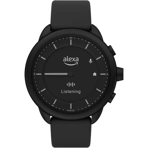 imageFossil Gen 6 Wellness Edition Hybrid Smartwatch with Alexa Builtin Heart Rate Activity Tracking Blood Oxygen Smartphone NotificationsBlack