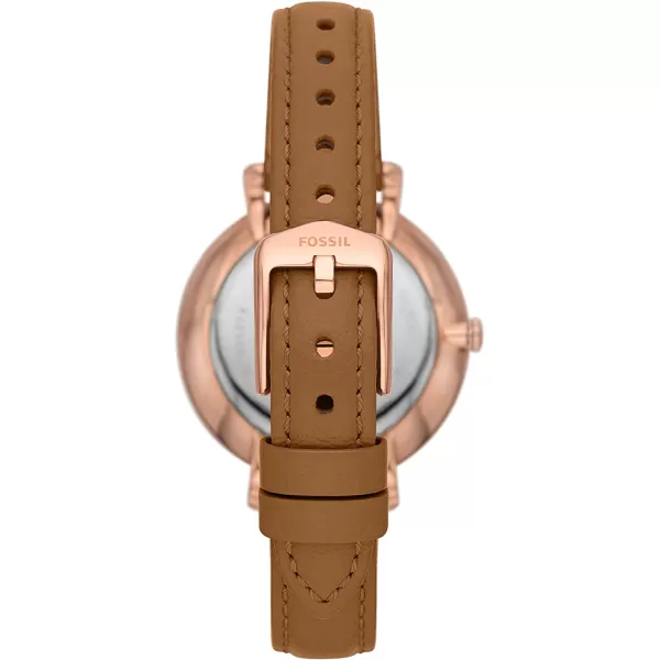 imageFossil Jacqueline Womens Watch with Stainless Steel or Leather Band Analog Watch DisplayRose GoldBrown Carnation