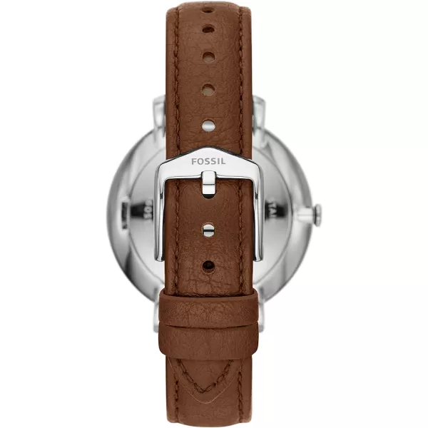 imageFossil Jacqueline Womens Watch with Stainless Steel or Leather Band Analog Watch DisplaySilver Brown