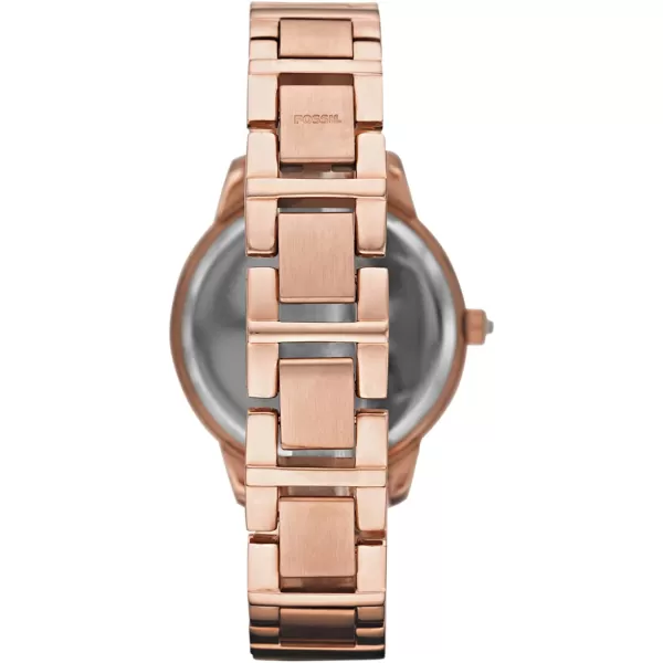 imageFossil Jesse Womens Watch with Crystal Accents and SelfAdjustable Stainless Steel Bracelet BandRose Gold