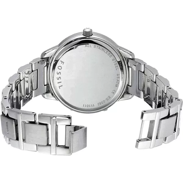 imageFossil Jesse Womens Watch with Crystal Accents and SelfAdjustable Stainless Steel Bracelet BandSilver