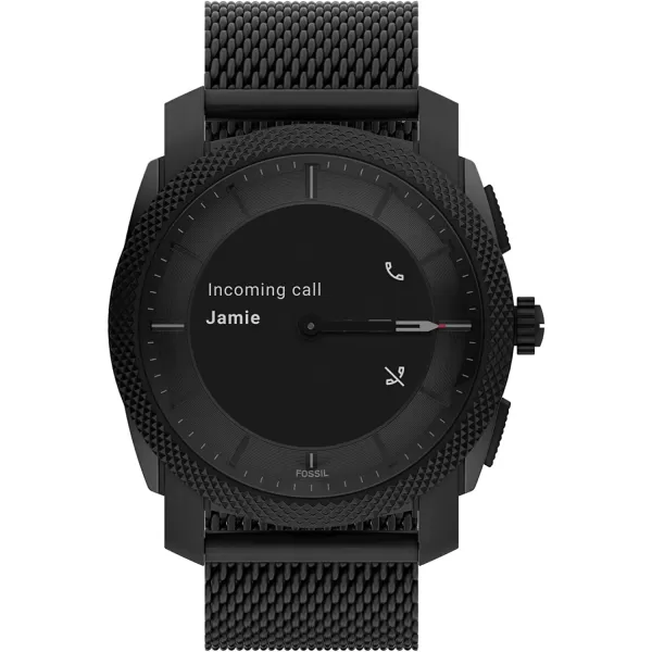 imageFossil Machine Gen 6 Hybrid Smartwatch with Alexa BuiltIn Heart Rate Activity Tracking Blood Oxygen and Smartphone NotificationsBlack