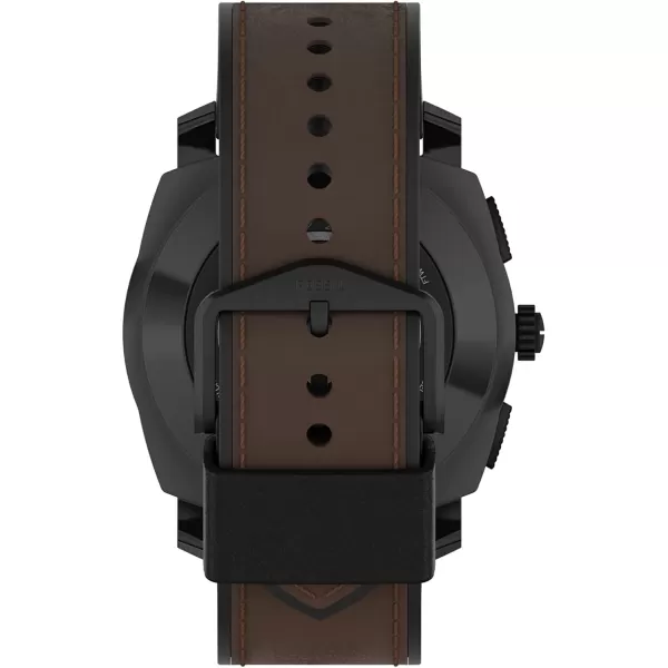 imageFossil Machine Gen 6 Hybrid Smartwatch with Alexa BuiltIn Heart Rate Activity Tracking Blood Oxygen and Smartphone NotificationsBlackBrown  Strap