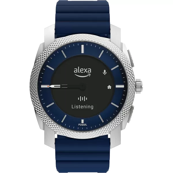 imageFossil Machine Gen 6 Hybrid Smartwatch with Alexa BuiltIn Heart Rate Activity Tracking Blood Oxygen and Smartphone NotificationsSilverNavy