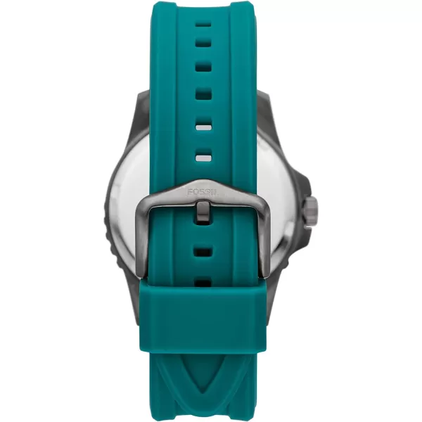 imageFossil Mens Blue Quartz Stainless Steel DiveInspired Casual WatchSmokeOasis Green