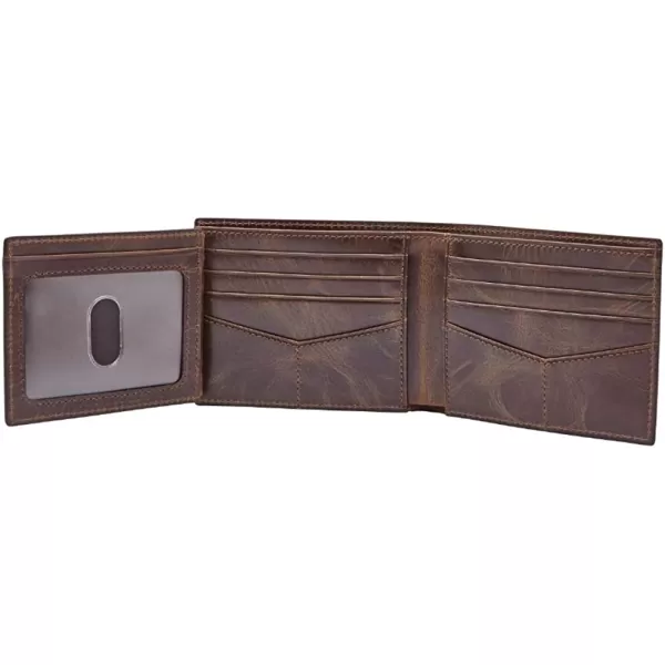 imageFossil Mens Coachman Stainless Steel and Leather Casual Cuff Quartz Watchbrown wallet  watch