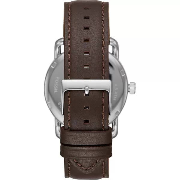 imageFossil Mens Copeland Stainless Steel and Leather Casual Quartz WatchBrown