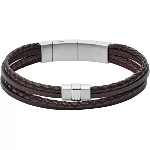 imageFossil Mens Copeland Stainless Steel and Leather Casual Quartz WatchBrown watchamp bracelet