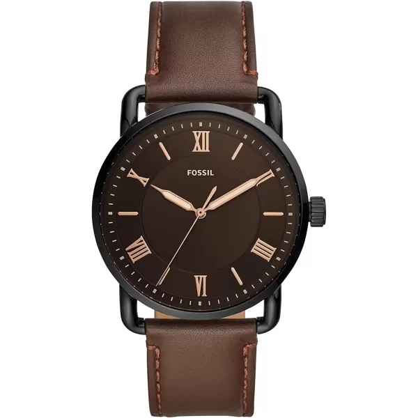 imageFossil Mens Copeland Stainless Steel and Leather Casual Quartz WatchBrown watchamp bracelet