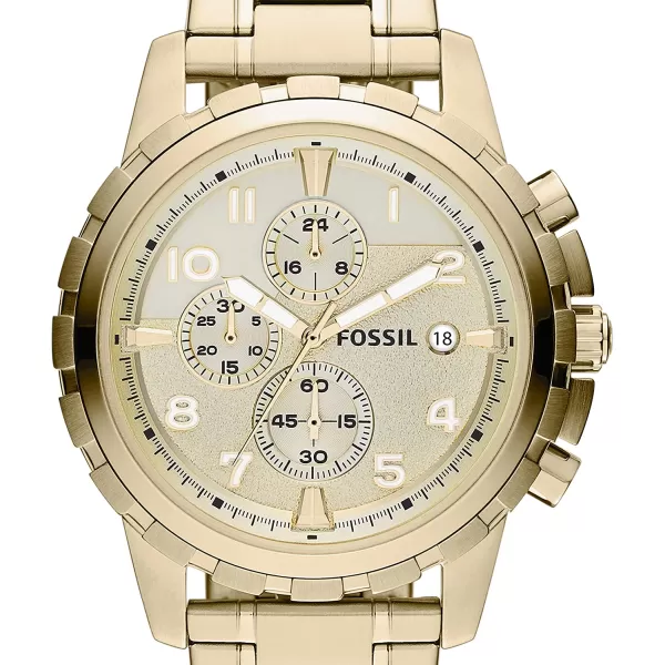 imageFossil Mens Dean Stainless Steel Quartz Dress Chronograph WatchGold