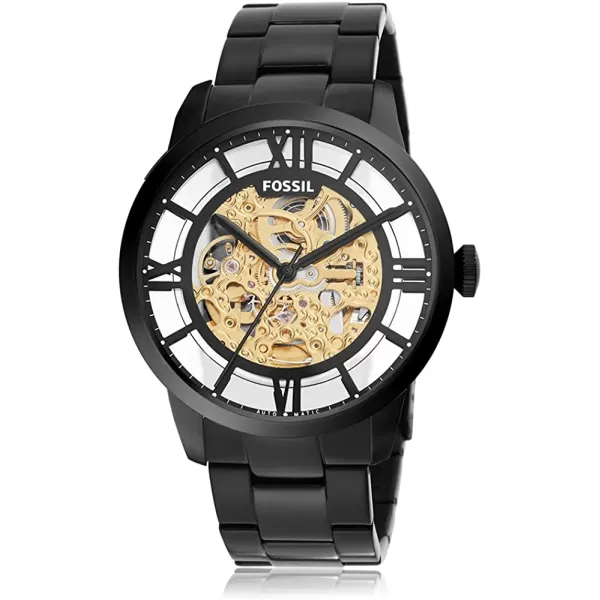 imageFossil Mens Townsman Stainless Steel Mechanical Automatic WatchBlack