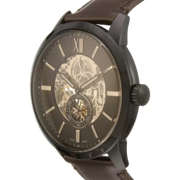 imageFossil Mens Townsman Stainless Steel Mechanical Automatic WatchBlack Brown