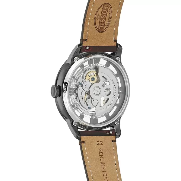 imageFossil Mens Townsman Stainless Steel Mechanical Automatic WatchBlackCognac