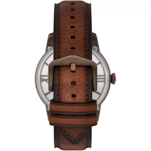 imageFossil Mens Townsman Stainless Steel Mechanical Automatic WatchWhiskey Brown