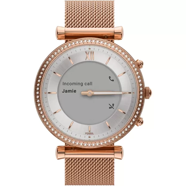 imageFossil Stella Gen 6 Hybrid Smartwatch with Alexa BuiltIn Heart Rate Activity Tracking Blood Oxygen and Smartphone NotificationsCarlie Rose Gold