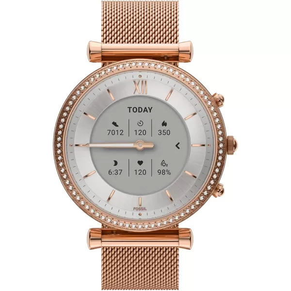 imageFossil Stella Gen 6 Hybrid Smartwatch with Alexa BuiltIn Heart Rate Activity Tracking Blood Oxygen and Smartphone NotificationsCarlie Rose Gold