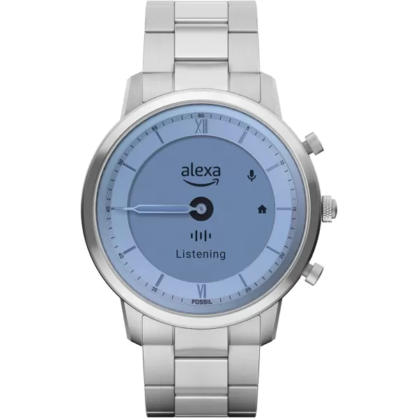 imageFossil Stella Gen 6 Hybrid Smartwatch with Alexa BuiltIn Heart Rate Activity Tracking Blood Oxygen and Smartphone NotificationsCarlie Silver