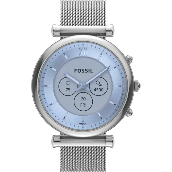 imageFossil Stella Gen 6 Hybrid Smartwatch with Alexa BuiltIn Heart Rate Activity Tracking Blood Oxygen and Smartphone NotificationsCarlie Silver