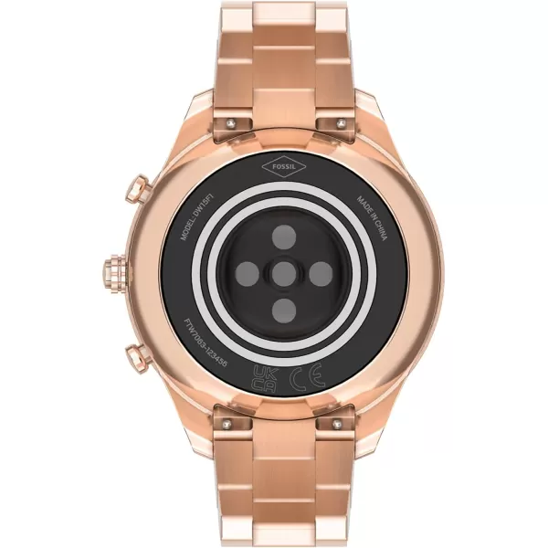 imageFossil Stella Gen 6 Hybrid Smartwatch with Alexa BuiltIn Heart Rate Activity Tracking Blood Oxygen and Smartphone NotificationsRose Gold  Black Silicone