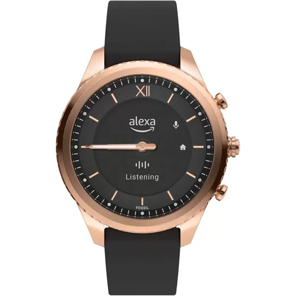 imageFossil Stella Gen 6 Hybrid Smartwatch with Alexa BuiltIn Heart Rate Activity Tracking Blood Oxygen and Smartphone NotificationsStella Rose GoldBlack