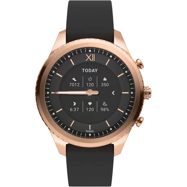 imageFossil Stella Gen 6 Hybrid Smartwatch with Alexa BuiltIn Heart Rate Activity Tracking Blood Oxygen and Smartphone NotificationsStella Rose GoldBlack