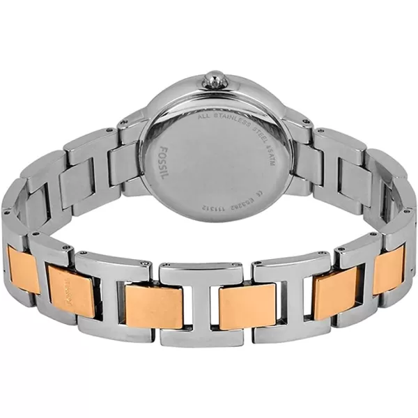 imageFossil Virginia Womens Watch with Crystal Accents and SelfAdjustable Stainless Steel Bracelet BandRose gold