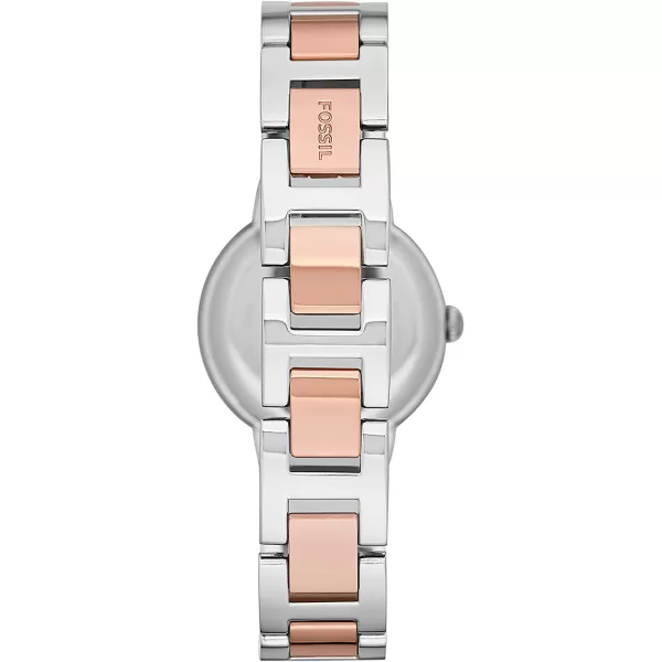 imageFossil Virginia Womens Watch with Crystal Accents and SelfAdjustable Stainless Steel Bracelet BandRose gold