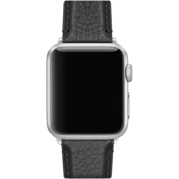 imageFossil Watch Band for Apple Watch Band for 42444549mm Apple Watch  Straps for Apple Watch Series 87654321SEBlack LeatherSilver