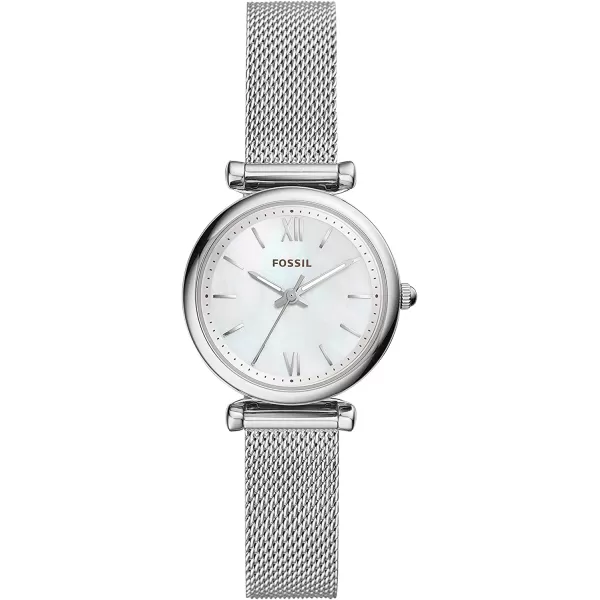 imageFossil Womens Carlie Mini Quartz Stainless Steel Dress WatchSilver Mesh