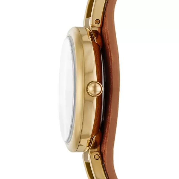 imageFossil Womens Carlie Mini Quartz Stainless Steel Silver WatchGoldBrown Cuff