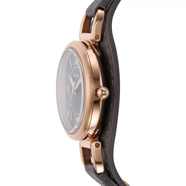 imageFossil Womens Carlie Mini Quartz Stainless Steel Silver WatchRose GoldGray Cuff