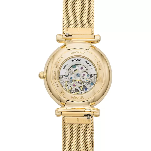 imageFossil Womens Carlie Quartz Stainless Steel WatchGold Mesh Auto