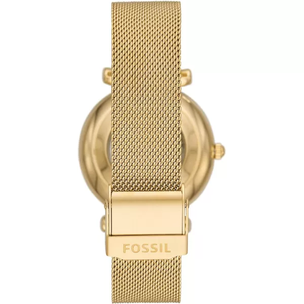 imageFossil Womens Carlie Quartz Stainless Steel WatchGold Mesh Auto