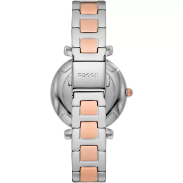 imageFossil Womens Carlie Quartz Stainless Steel WatchRose GoldSilver